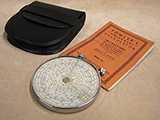 1930's Fowler's Universal circular calculator with chrome back plate